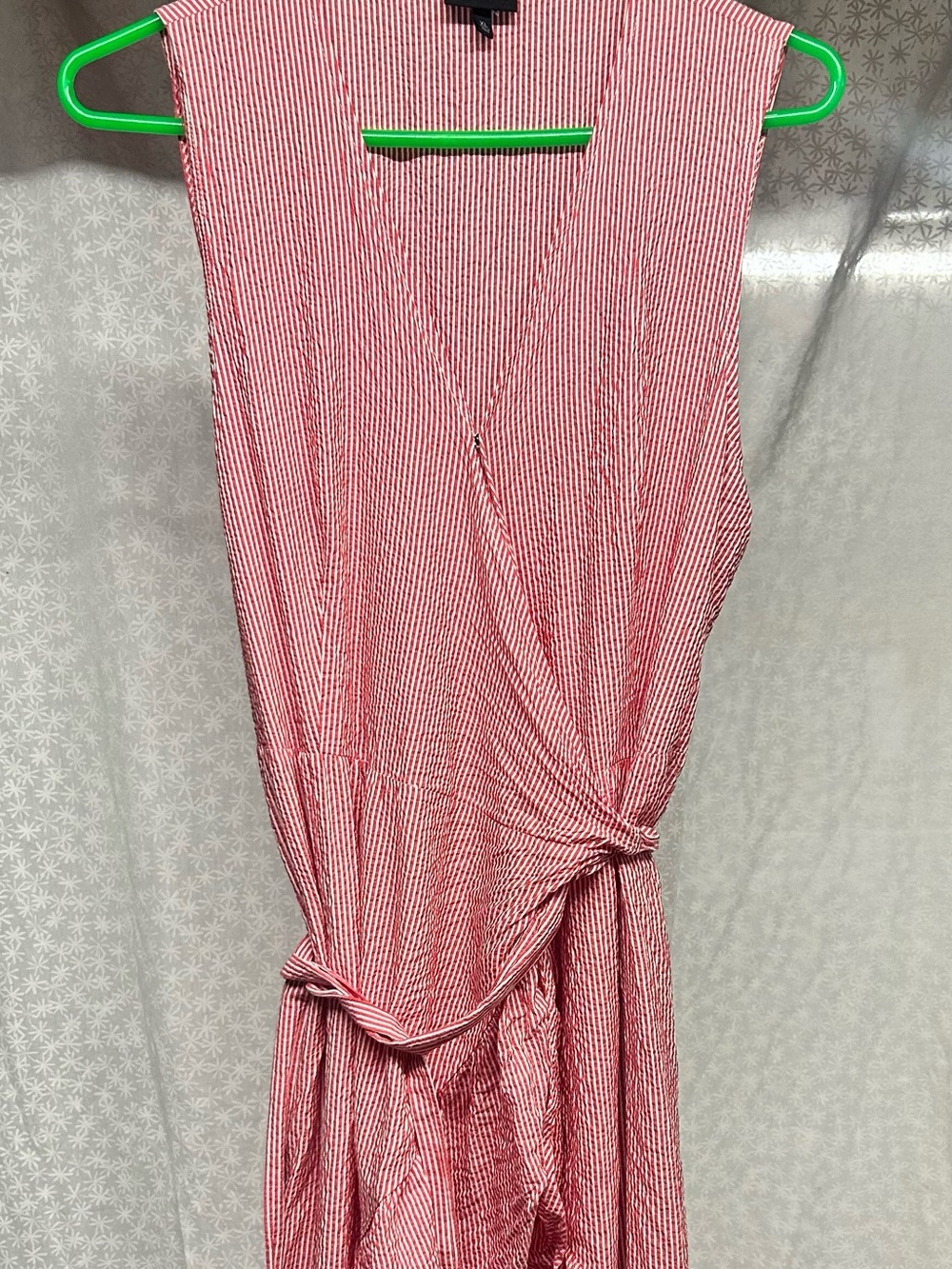 Who What Wear Red and White Striped Dress Top